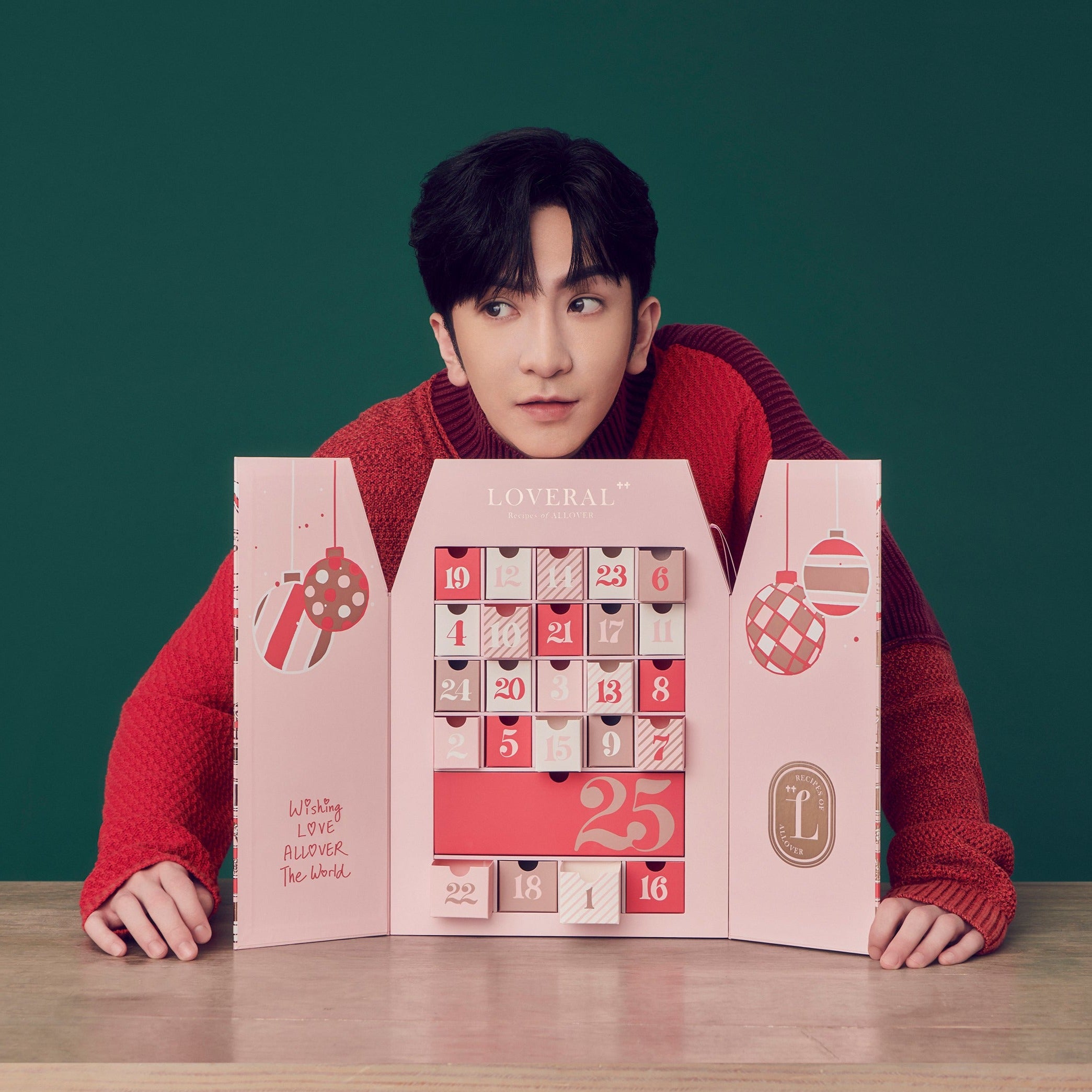 LOVERAL Christmas Countdown Calendar Chocolate Gift Box