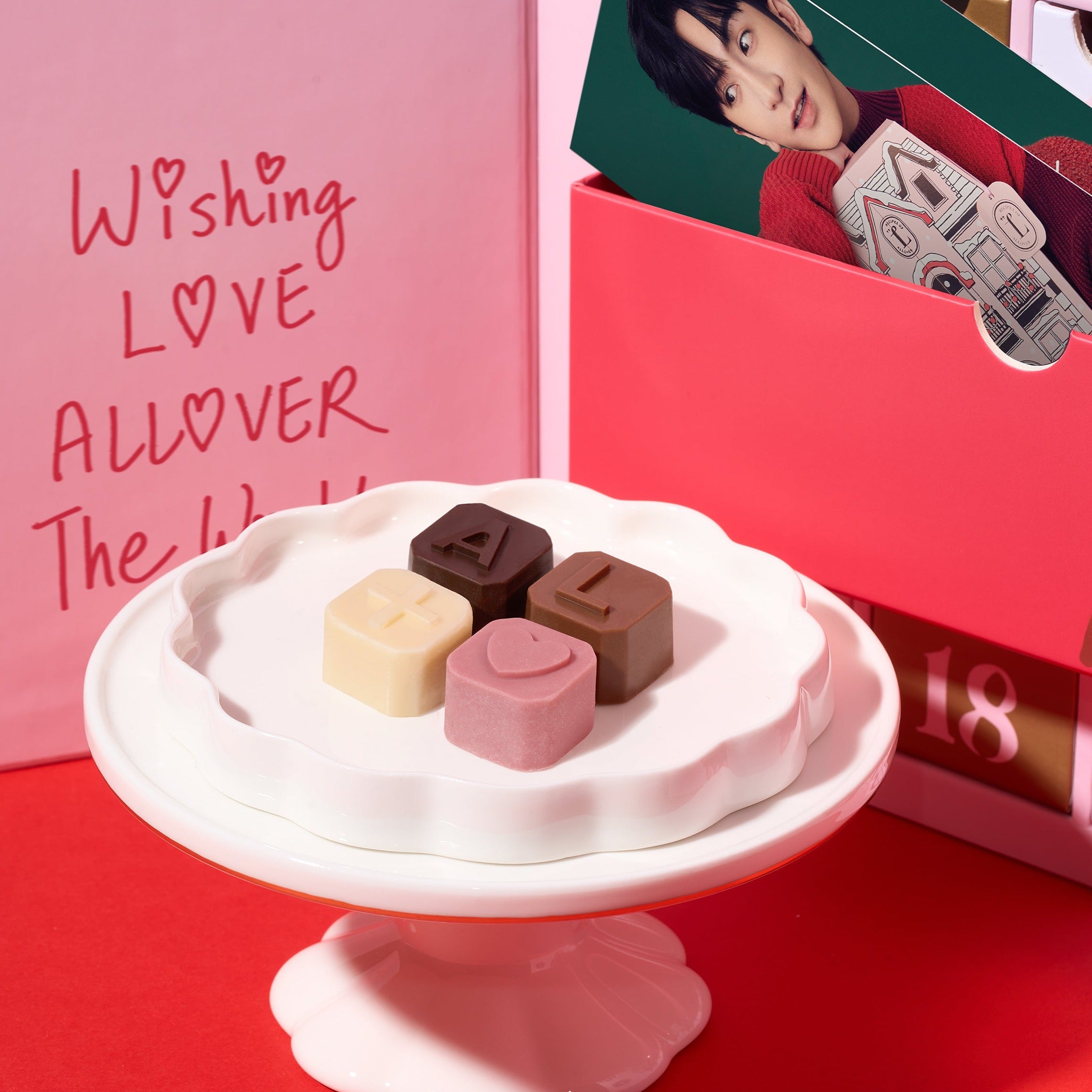 LOVERAL Christmas Countdown Calendar Chocolate Gift Box